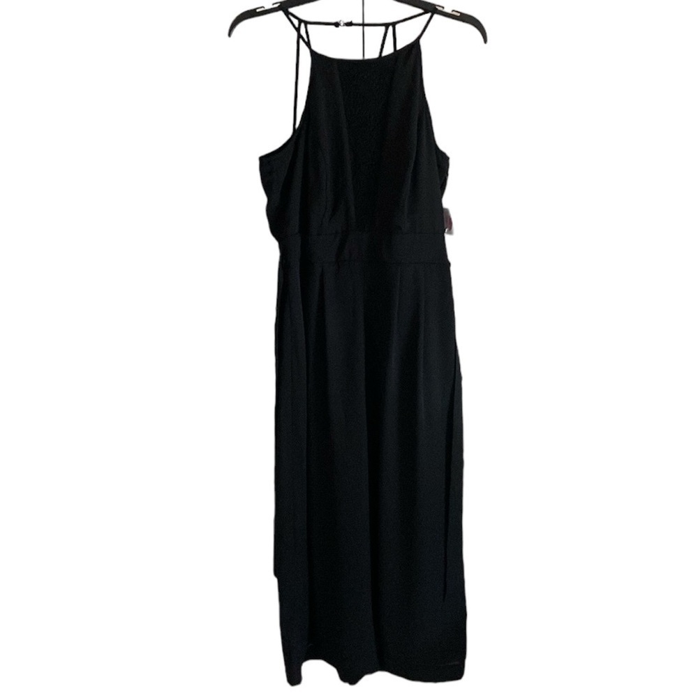 As U Wish Black Lace Front Sleeveless Juniors Jumpsuit Size M
